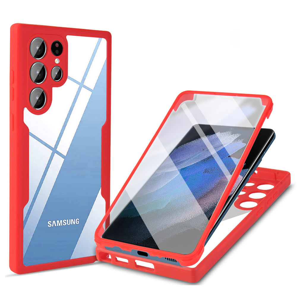 For Samsung Galaxy S23 Ultra Phone Case Camera Lens Protection Acrylic TPU Phone Cover with PET Screen Film For Samsung Galaxy S23 Ultra Phone Case Camera Lens Protection Acrylic TPU Phone Cover with PET Screen Film
